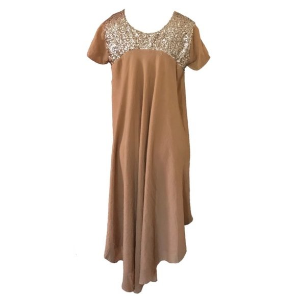 Dress the Population Dresses & Skirts - Dress the Population Alondra Tan High Low Dress